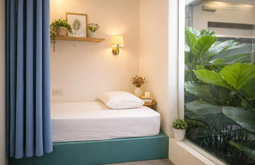 Beds In Garden Hostel-1